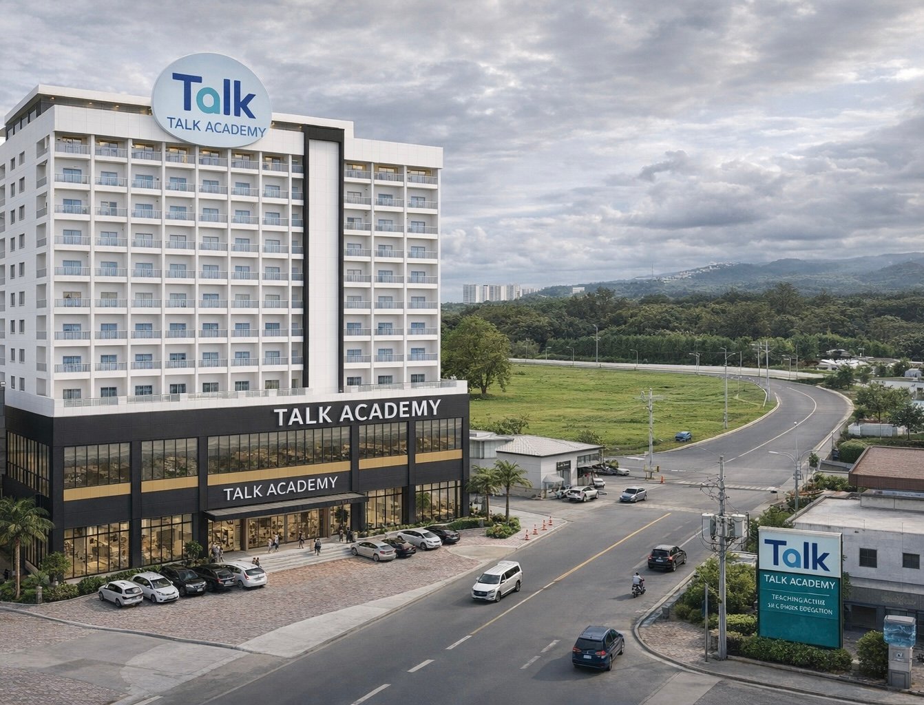 Talk Academy campus building in Clark, Philippines